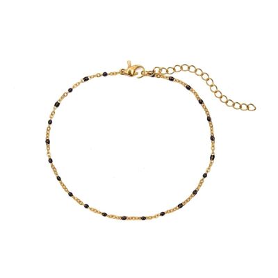 Black Gold Rosary Anklet