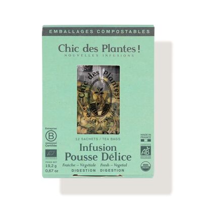 INFUSION POUSSE DÉLICE (BOÎTE 12 SACHETS) - DIGESTION - FENOUIL, VERVEINE