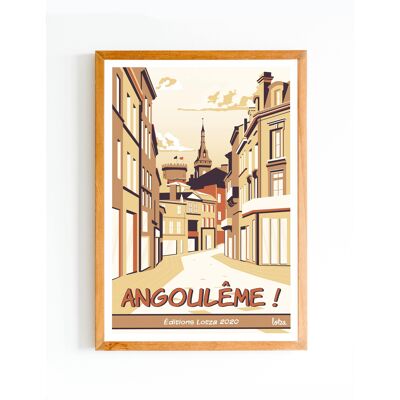 Poster Angoulême - Charente | Vintage minimalistisches Poster | Reiseposter | Reiseposter | Innenausstattung