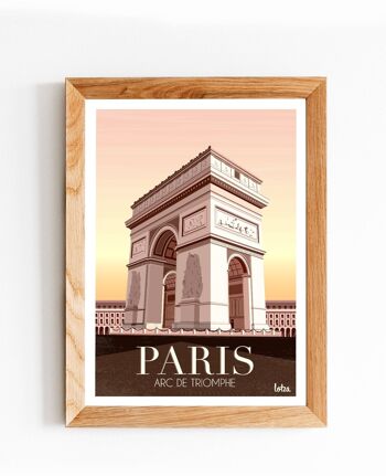 Affiche Arc de Triomphe - Paris  Poster Vintage Minimaliste | Affiche de Voyage | Travel Poster | Déco intérieure 2