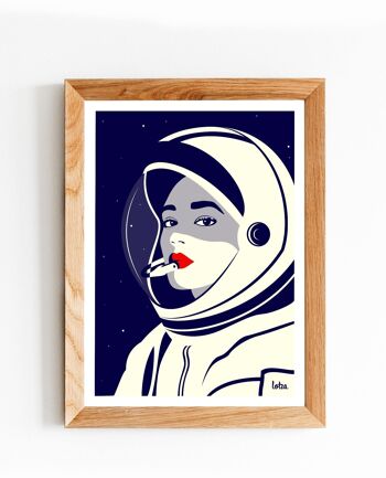 Affiche Astronaute | Femme | Girl Power | Poster Vintage Minimaliste | Affiche de Voyage | Travel Poster | Déco intérieure 2