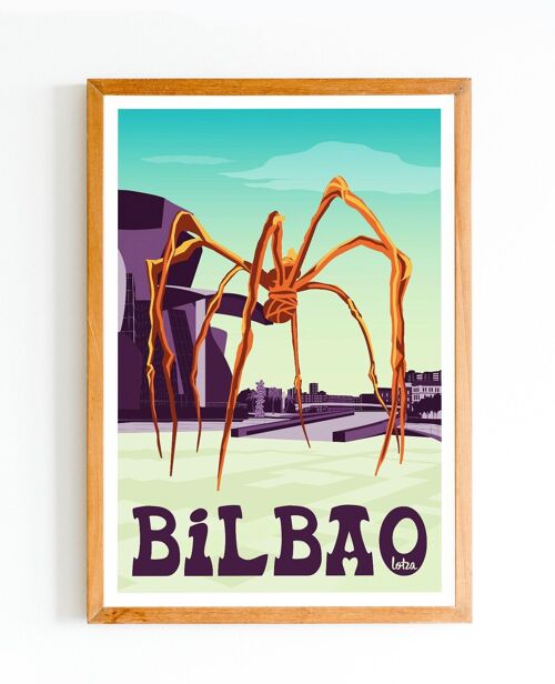 Affiche Bilbao - Pays Basque - Espagne | | Poster Vintage Minimaliste | Affiche de Voyage | Travel Poster | Déco intérieure