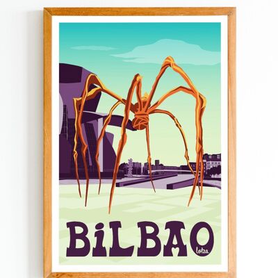 Poster Bilbao - Paesi Baschi - Spagna | | Poster vintage minimalista | Poster di viaggio | Poster di viaggio | Decorazione d'interni