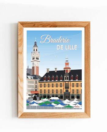 Affiche Braderie de Lille - Place de la Bourse | Poster Vintage Minimaliste | Affiche de Voyage | Travel Poster | Déco intérieure 2
