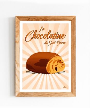 Affiche Chocolatine du Sud-Ouest | Poster Vintage Minimaliste | Affiche de Voyage | Travel Poster | Déco intérieure 2