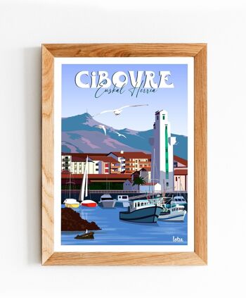 Affiche Ciboure - Pays Basque | Poster Vintage Minimaliste | Affiche de Voyage | Travel Poster | Déco intérieure 2