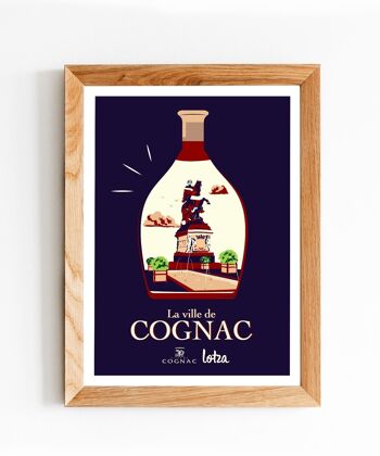Affiche Cognac (Bouteille) - Quais | Poster Vintage Minimaliste | Affiche de Voyage | Travel Poster | Déco intérieure 2