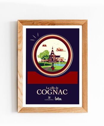 Affiche Cognac (Fût) - Quais | Poster Vintage Minimaliste | Affiche de Voyage | Travel Poster | Déco intérieure 2