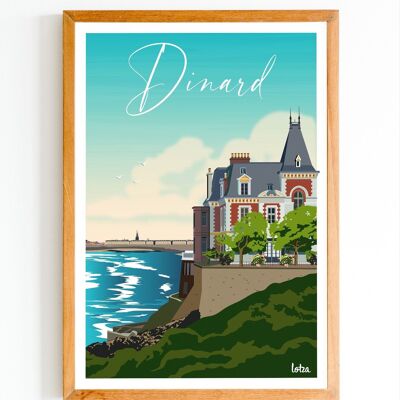 Póster Dinard - Bretaña | Póster minimalista vintage | Póster de viaje | Póster de viaje | Decoración de interiores