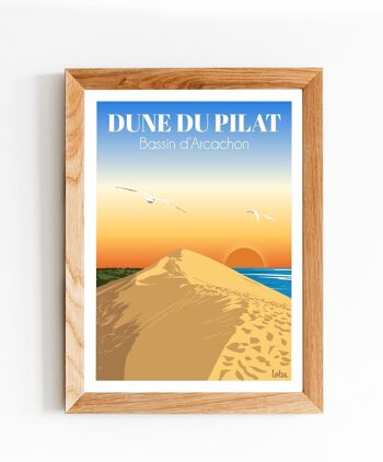 Affiche Dune du Pilat - Bassin d'Arcachon | Poster Vintage Minimaliste | Affiche de Voyage | Travel Poster | Déco intérieure 2