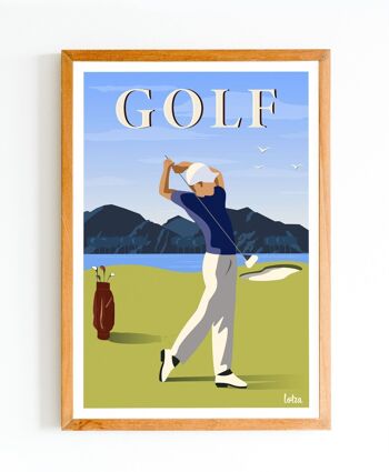 Affiche Golf - Sport | Poster Vintage Minimaliste | Affiche de Voyage | Travel Poster | Déco intérieure 1