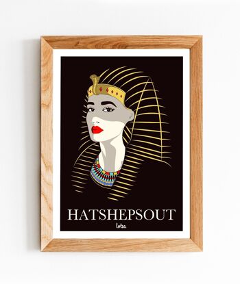 Affiche Hatshepsout - Reine Égyptienne | Poster Vintage Minimaliste | Affiche de Voyage | Travel Poster | Déco intérieure 2