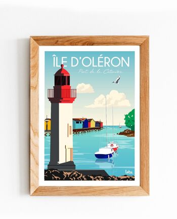 Affiche Île d'Oléron - Charente-Maritime | Poster Vintage Minimaliste | Affiche de Voyage | Travel Poster | Déco intérieure 1