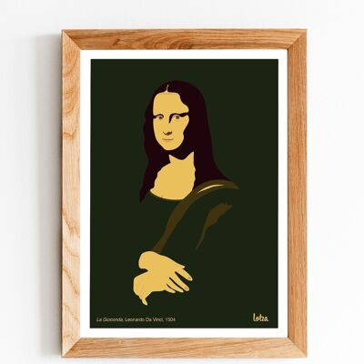 Póster La Mona Lisa, Mona Lisa - Leonardo da Vinci | Póster minimalista vintage | Póster de viaje | Póster de viaje | Decoración de interiores