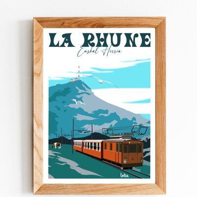 Poster La Rhune - Paesi Baschi | Poster vintage minimalista | Poster di viaggio | Poster di viaggio | Decorazione d'interni