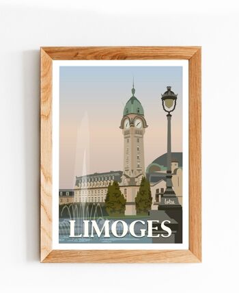 Affiche Limoges - Gare des Bénédictins | Poster Vintage Minimaliste | Affiche de Voyage | Travel Poster | Déco intérieure 2