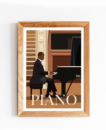 Affiche Piano - Musique | Poster Vintage Minimaliste | Affiche de Voyage | Travel Poster | Déco intérieure 2
