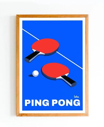 Affiche Ping-Pong, Sport | Poster Vintage Minimaliste | Affiche de Voyage | Travel Poster | Déco intérieure 1
