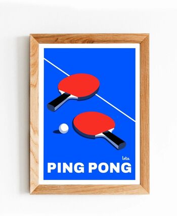 Affiche Ping-Pong, Sport | Poster Vintage Minimaliste | Affiche de Voyage | Travel Poster | Déco intérieure 2