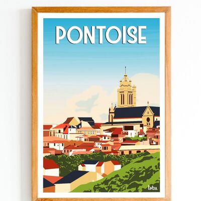 Póster Pontoise - Isla de Francia | Póster minimalista vintage | Póster de viaje | Póster de viaje | Decoración de interiores