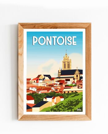 Affiche Pontoise - Île de France | Poster Vintage Minimaliste | Affiche de Voyage | Travel Poster | Déco intérieure 2