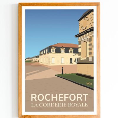 Póster Rochefort - Charente Marítimo | Póster minimalista vintage | Póster de viaje | Póster de viaje | Decoración de interiores