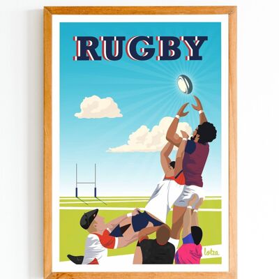 Poster Rugby - UCS - UBB - BO - Stade Français - Lour - | Vintage minimalistisches Poster | Reiseposter | Reiseposter | Innenausstattung