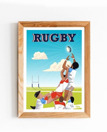 Affiche Rugby Basque Aviron Bayonnais Biarritz Olympique | Poster Vintage Minimaliste | Affiche de Voyage | Travel Poster | Déco intérieure 2