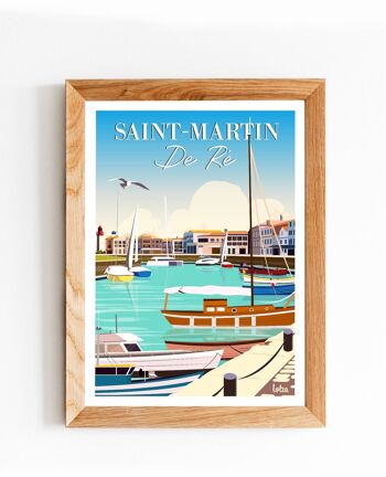 Affiche Saint-Martin de Ré, Île-de-Ré - Charente-Maritime | Poster Vintage Minimaliste | Affiche de Voyage | Travel Poster | Déco intérieure 2