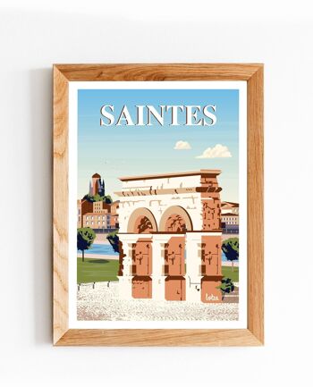 Affiche Saintes - Arc de Germanicus - Charente-Maritime | Poster Vintage Minimaliste | Affiche de Voyage | Travel Poster | Déco intérieure 2