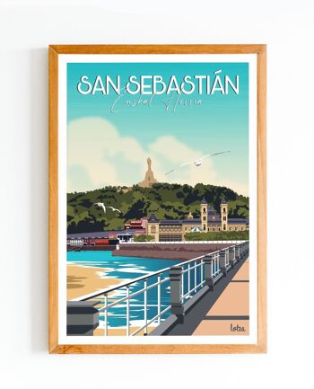 Affiche San Sebastián - Pays Basque - Espagne | Poster Vintage Minimaliste | Affiche de Voyage | Travel Poster | Déco intérieure 1