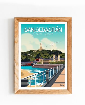 Affiche San Sebastián - Pays Basque - Espagne | Poster Vintage Minimaliste | Affiche de Voyage | Travel Poster | Déco intérieure 2