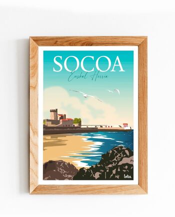 Affiche Socoa - Pays Basque | Poster Vintage Minimaliste | Affiche de Voyage | Travel Poster | Déco intérieure 2