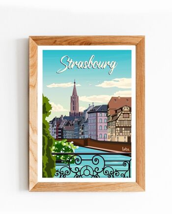 Affiche Strasbourg - Alsace | Poster Vintage Minimaliste | Affiche de Voyage | Travel Poster | Déco intérieure 2