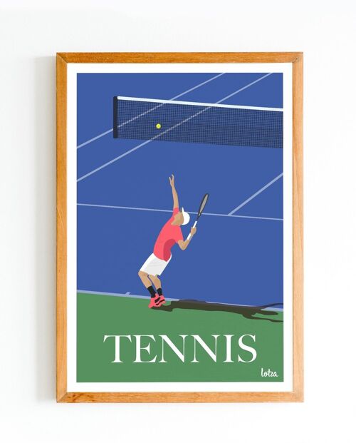 Affiche Tennis (version US Open) | Poster Vintage Minimaliste | Affiche de Voyage | Travel Poster | Déco intérieure