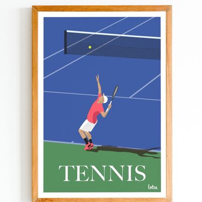 Póster de tenis (versión US Open) | Póster minimalista vintage | Póster de viaje | Póster de viaje | Decoración de interiores