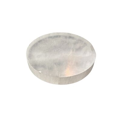 Piastra di ricarica in selenite, rotonda, 7 cm