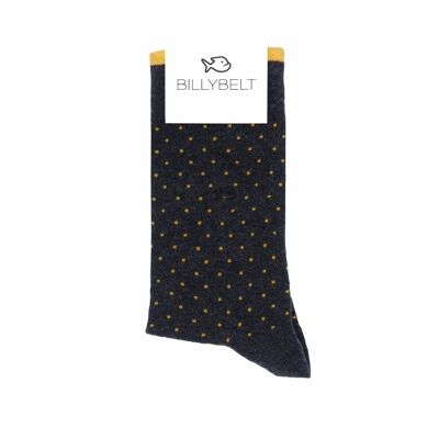 Square combed cotton socks - Bee