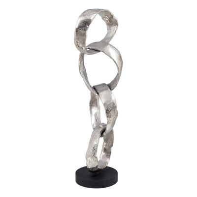 FIGURE SILVER-BLACK ALUMINUM DECORATION CT607667