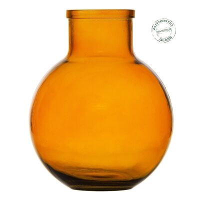 AMBER VASE RECYCLED GLASS DECORATION CT608108