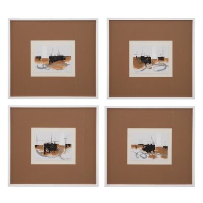 ABSTRACT PAINTING PICTURE 4/M BROWN CT600496
