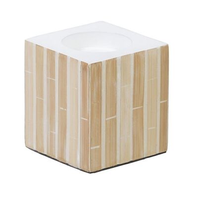 CANDLE HOLDER BEIGE BAMBOO / "MDF" CT605657
