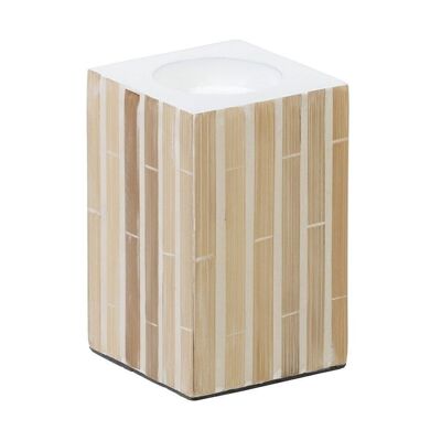 CANDLE HOLDER BEIGE BAMBOO / "MDF" CT605658