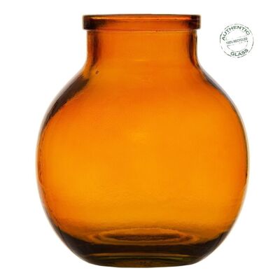 AMBER VASE RECYCLED GLASS DECORATION CT608109