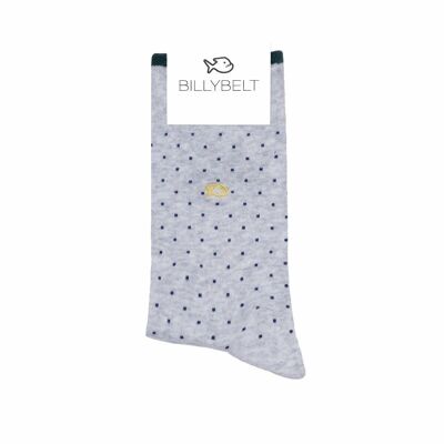 Ghost Square Combed Cotton Socks