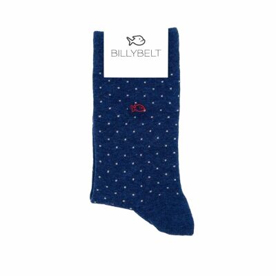 Square combed cotton socks - French