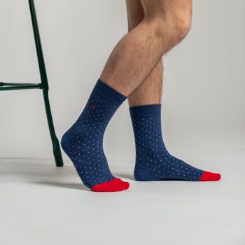 Chaussettes en coton peigné Square - French 2