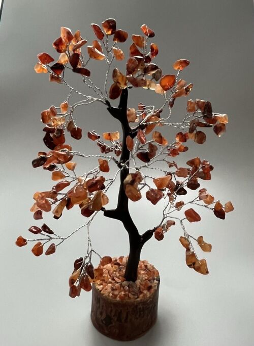Gemstone Tree, 200 Beads, 20cm, Red Carnelian