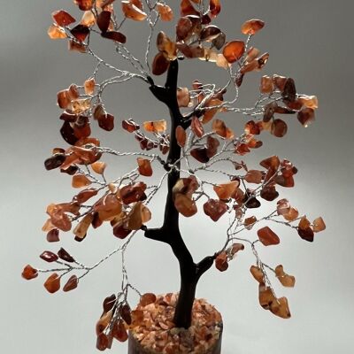 Gemstone Tree, 200 Beads, 20cm, Red Carnelian