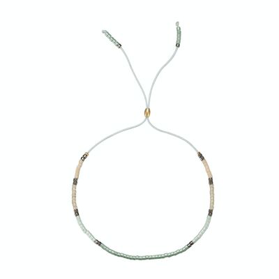 Margot Miyuki Mint Gold Bracelet